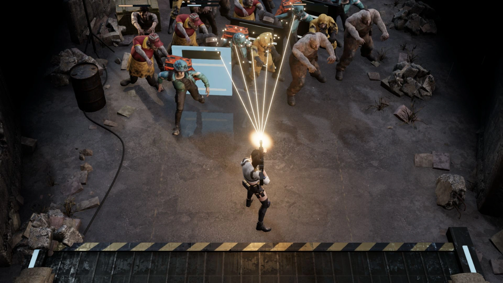 Move, aim, reload and choose upgrades while increasingly dangerous zombies close in.